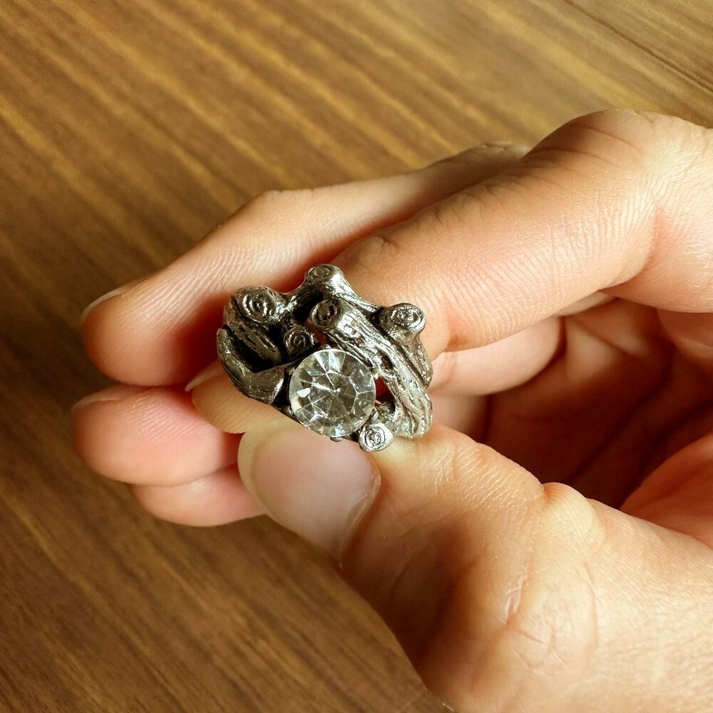 UO Silver Branch Ring